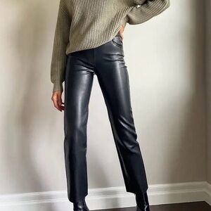 Wilfred Aritzia The Melina Pant Straight Leg Black Size 2